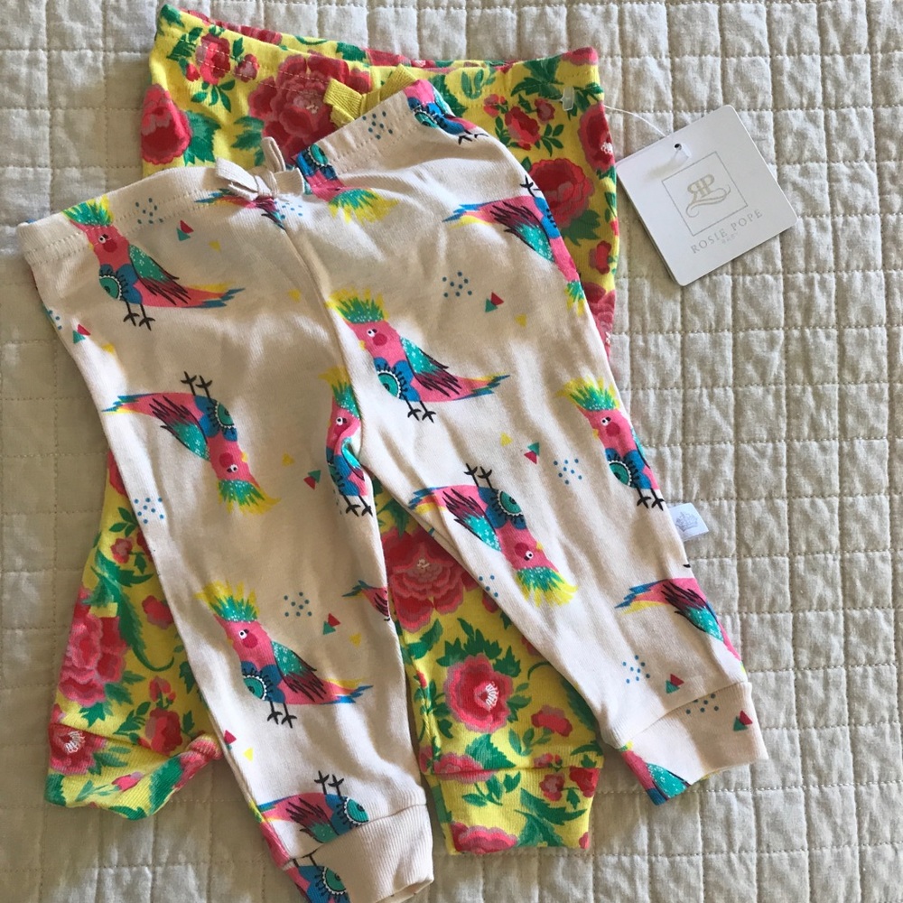 NWT Set Of 2 Rosie Pope Baby Print Leggings